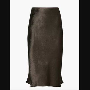 Babaton Slip Midi Skirt in Rich Mocha Brown